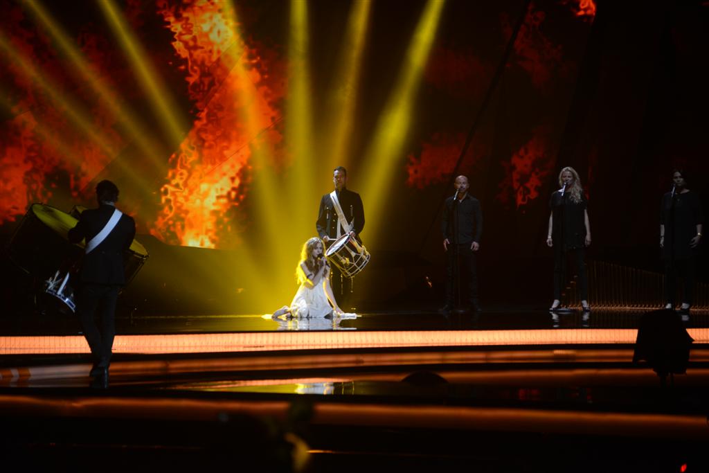 Danska Emmelie De Forest gick till final med sin låt Only Teardrops. Foto: Tobias Dahlén / Photo Passion.